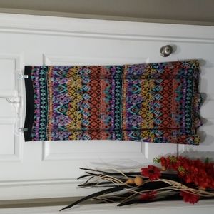 Woman New Directions Maxi Skirt Size PL Geo Design